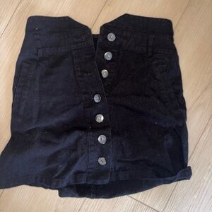 Miami Black Textured Skirt